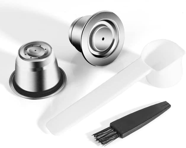 2 x Reusable Stainless Steel Coffee Capsule Filter for Nespresso Lattissima inissia Essenza - Image 1
