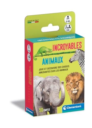 Clementoni | Incredible Animals | Educational Card Game 6+ | 50 Illustrated Cards | 6 Game Modes | Observation, Reflexes, Memory | Compact Size | Children's Board Game - Image 2