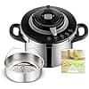 SEB Clipso+ CHEF 6L, Pressure cooker, 4-6 persons, Induction, 4 cooking programs, Quick cooking, One-handed opening and closing of the lid, P4550700 - Image 3