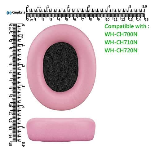Geekria NOVA Earpads Compatible with Sony WH-CH700N, WH-CH710N, WH-CH720N Headphones (Pink) - Image 7
