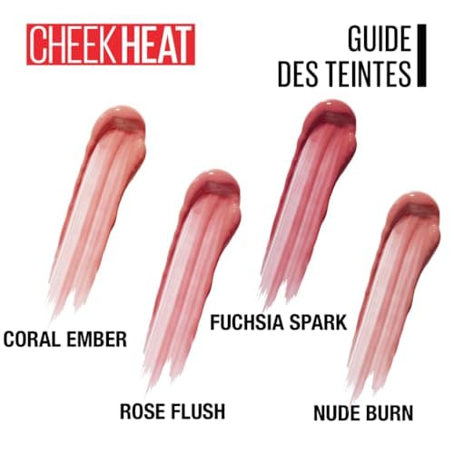 Maybelline New-York - Blush gel crème - Cheek Heat - Teinte : 20 ROSE FLASH - Contenance : 10ml - Image 5