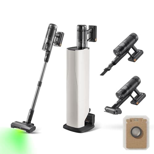 roborock H60 Hub Ultra Aspirateur Balai sans Fil avec Station Auto-Vide, 210 AW, 90 Min, Brosse Anti-Enmêlement, 140° Lumière Verte, Affichage LED, Accessoires Tous Sols, Poils Animaux et Tapis - Image 2