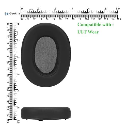 Geekria Quickfit Replacement Earpads Compatible with Sony ULT WEAR, WH-ULT900N Headphones (Black) - Image 7