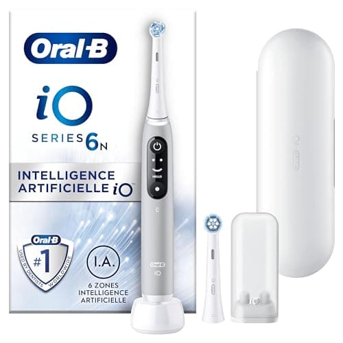 Oral-B iO 6 Grey Electric Toothbrush, 2 Brushes, 1 Travel Case, 1 Charger Pouch - Image 2