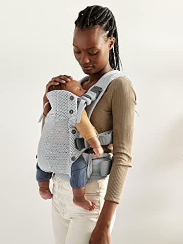 BabyBjörn Harmony Baby Carrier, Mesh 3D, Silver - Image 5
