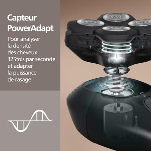 Philips Head Shaver Pro 5000 Series - Rasoir pour la tête pour hommes et femmes, tête flexible à 360° et lames ComfortCut pour un rasage efficace tout en douceur pour la peau, modèle HS5980/15 - Image 8
