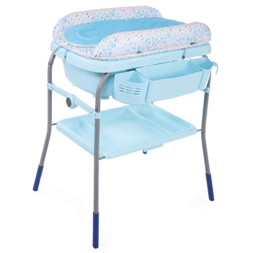 Chicco, Cuddle & Bubble Ergonomic Changing Tub with Mattress and Soft Reducer, Adjustable Height, Compact Closure, Parent Storage, Max 11kg, Ocean, Blue - Image 2