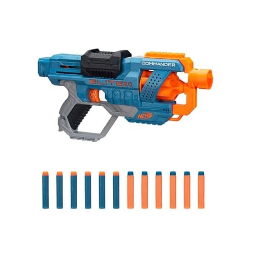 Nerf Elite 2.0 Commander RD-6 Foam Dart Blaster with Rotating Barrel and 12 Darts Toy for Kids, Girls and Boys Aged 8+ (Pack of 2) - Image 2