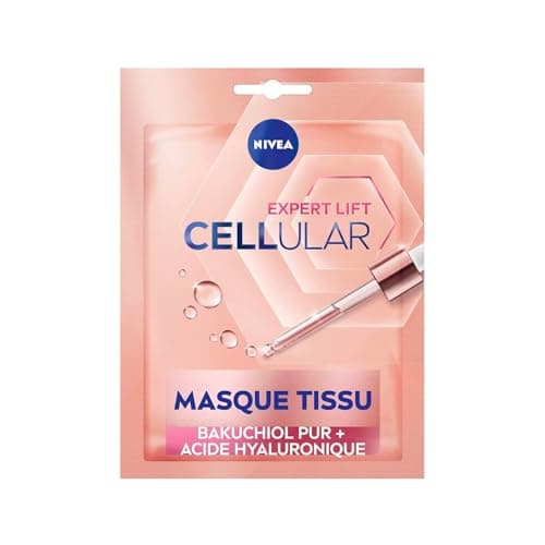 NIVEA Cellular Expert Lift - Masque Tissu Visage Liftant Anti-Age - Hydrate, Raffermit, Nourrit, Lisse & Réduit Rides - Collagène Booster - Acide Hyaluronique & Bakuchiol - Tous Types De Peaux - x 1 - Image 2