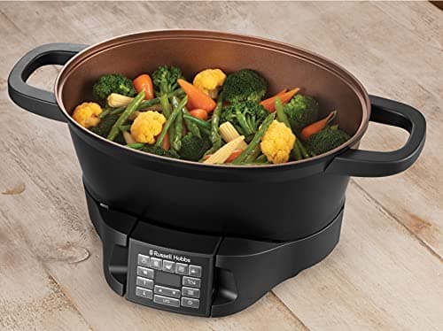 Russell Hobbs Electric Slow Cooker [8 in 1 Versatile] Good to Go (Roast, Slow Cook, Steam, Vacuum, Boil, Rice Cooker, 6.5L, Energy Saving, Removable Control) 28270-56 - Image 8