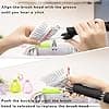 OXO Dish Brush Refills 4 Pack - Soap Dispenser Head Replacement for Scrubbing Brush (White) - Image 7