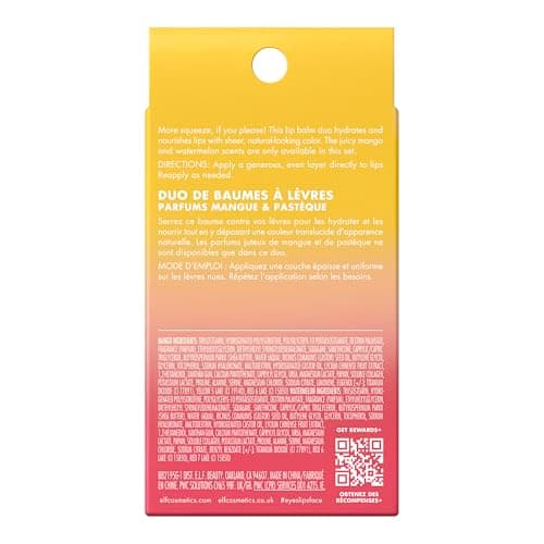 e.l.f. Squeeze Me More Lip Balm Duo Lot de 2 teintes exclusives pour une couleur brillante, formule nourrissante et hydratante, produit végétalien et non testé sur les animaux - Image 9