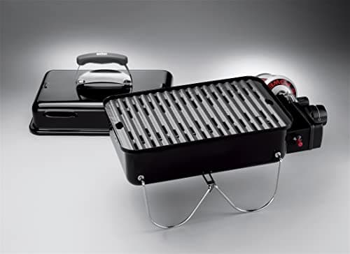 Weber Go‑Anywhere Portable Gas Barbecue/Barbecue with Folding Legs, Piezo Ignition, Durable Coating, Lightweight and Compact Outdoor Camping Barbecue, Cooking Surface 42 x 26 cm, Black - Image 6