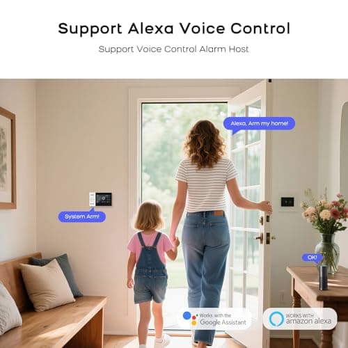 Wireless Home Alarm System, WiFi Home Alarm with APP Control, Motion Detector, Remote Controls, Window and Door Sensors, Siren, Compatible with Alexa, Google - Image 6