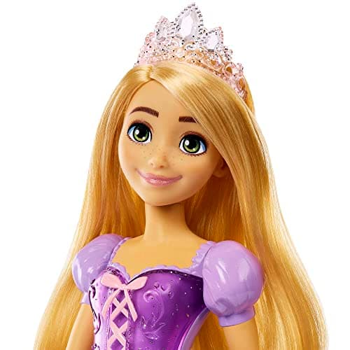 Mattel Disney Princesses Rapunzel, Articulated Princess Doll, Includes Sparkling Movie Outfit, Tiara Crown and Doll Accessories, Toy for 3 Years Old and Above, HLW10 HLW03 - Image 4