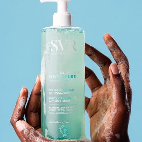 SVR - Physiopure Gelée Moussante - Gamme Physiopure – Nettoyant pureté anti-pollution – Pour tous types de peaux, même sensibles – Magnésium oxygénant, tensioactifs doux – 400 ml - Image 4