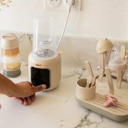 BÉABA, Baby Bottle Warmer/Sterilizer, Breast Milk Heater, Multi-Functions: 5 Modes, Bain-Marie, Heater Small Pots, Defrosting, Quick Mode, Sterilisation Mode, Multi Milk, Clay - Image 7