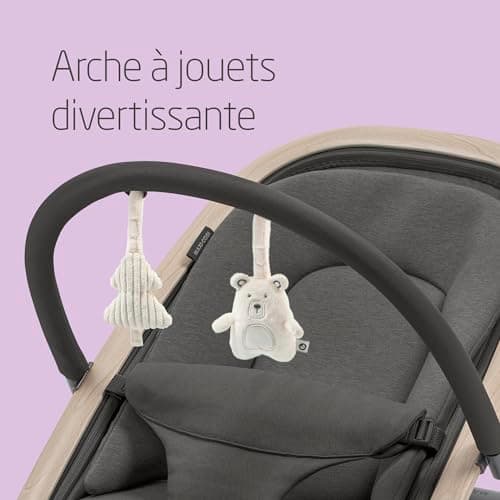 Maxi-Cosi Kori 2-in-1 Baby Bouncer with Toy Arch, 0-2 Years, Up to 15 kg, Baby Bouncer, 3 Reclining Positions, Lightweight & Compact, Easy to Install Harness, Eco Care, Beyond Graphite - Image 6