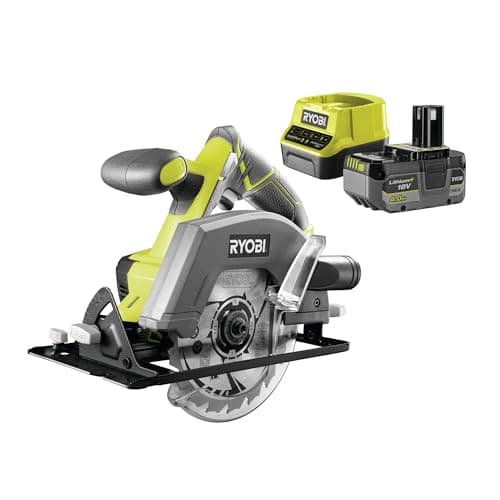 RYOBI - ONE+ circular saw 18 Volts - Ø150 mm, 4700 rpm, Comes with a 18-tooth blade 150 mm bore 10 mm and a 4Ah battery & its charger - R18CSP-140GZL - Image 2