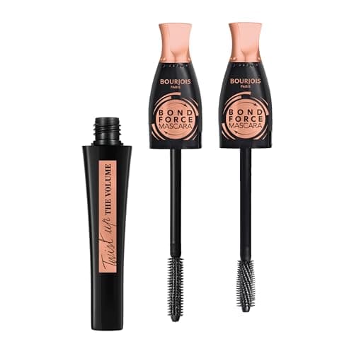 Bourjois Twist Up The Volume Bond Force, Noir, Mascara, Apporte instantanément volume et longueur, Cils plus épais et plus forts, Brosse 2-en-1 transformable, 8 ml - Image 3