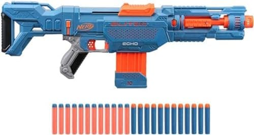 Nerf Elite 2.0, Echo CS-10 blaster, 24 Nerf darts, 10 dart charger, removable stock and gun extension, 4 tactical rails - Image 4