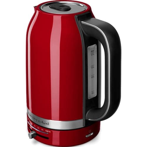 KitchenAid 5KEK1701EER Vintage Design Stainless Steel Electric Kettle with Adjustable Temperature from 50 to 100 °C with Removable Anti-Limescale Filter, 1.7 L Capacity, 2400 W, Empire Red - Image 4