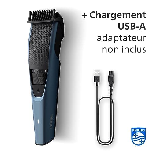 Philips Series 3000 - Tondeuse à barbe électrique pour homme avec tondeuse à barbe de précision, système de guide de coupe, 90 min d'autonomie et charge de 1 heure (modèle BT3238/15) - Image 7