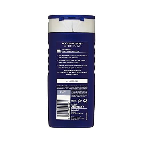 NIVEA MEN Gel douche Protect & Care (1x 250 ml), Gel douche homme 3-en-1hydratant, Soin lavant à la formule hydratante enrichie en Aloe Vera (Lot de 2) - Image 4