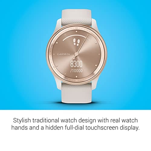Garmin vívomove Trend – Hybrid Smartwatch – Peach Gold with Ivory Strap - Image 6