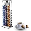 Coffee Pod Capsule Holder for 60 Pieces Nespresso Coffee Capsules, Kitchen Coffee Capsule Holder Display Stand, Chrome Coffee Pods Accessories Holder Capsule Storage Rack Organiser - Image 2