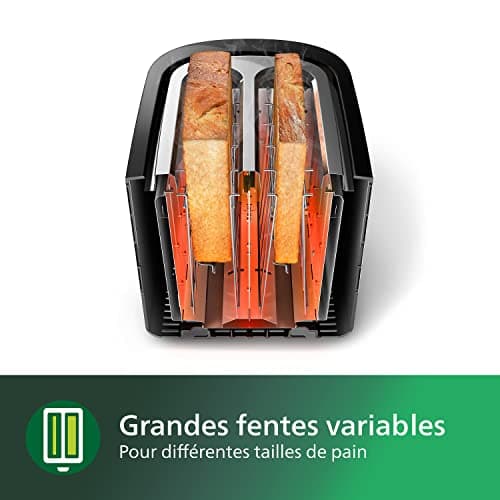 Philips Daily Collection Toaster - 2 Slices, 8 Access Settings. Built-in Bakery Warmer, Compact Design, Auto Shut-Out, Wide Slot, Black (HD2581/90) - Image 7