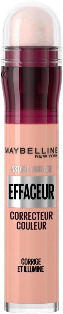 Maybelline New York - Instant Effaceur - Correcteur de Couleur - Corrige les Rougeurs, Cernes, Taches et Imperfections - Tenue Longue Durée 12H - Teinte : Rose - 6,8 ml - Image 1