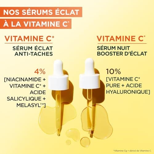 Garnier Skin Active - Coffret Sérum Jour Anti-Taches Brunes + Sérum Nuit Booster d’Éclat - Soins Visage Enrichis en Vitamine C - Vegan & Cruelty Free - Tous Types de Peaux - 2 x 30 ml - Image 3