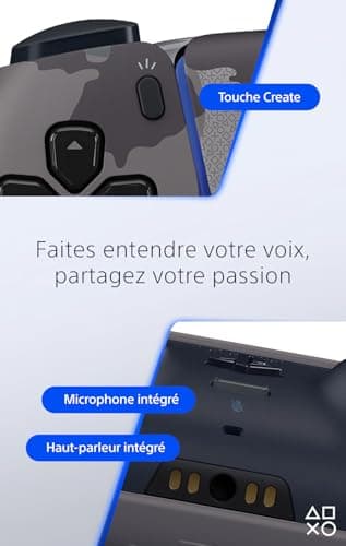 Sony, Manette PlayStation 5 officielle DualSense, Sans fil, Batterie rechargeable, Bluetooth, Compatible avec PS5 et PC, Couleur : Camouflage - Image 5