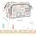 KLL Trousse à maquillage avec fermeture éclair Motif cœurs et vichy - Image 3