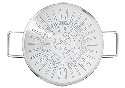 Tefal Nordica H8524635 Stewing Pot 24 cm (5 L) Stainless Steel with Glass Lid, Heat Distribution Base, Pouring Spout, Easy Draining, Suitable for All Heat Sources Including Induction - Image 5