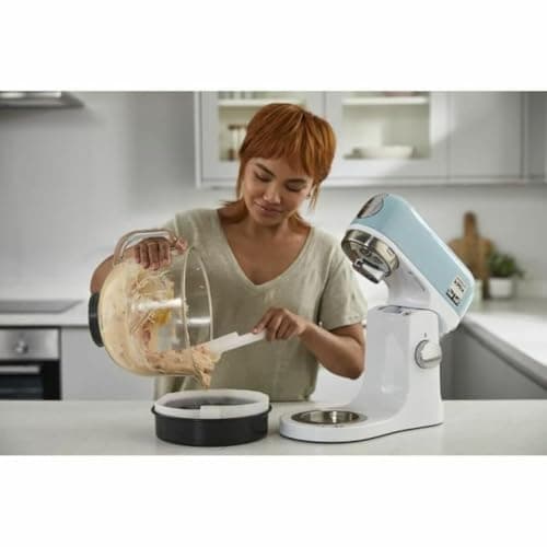 Kenwood KMX745APB kMix Pastry Mixer with 5L Glass Bowl, Stainless Steel K Whisk and Kneading Accessory, Ideal for Baking - Image 6