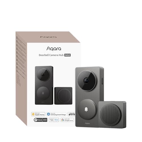 Aqara 2K Video Hub Doorbell G410 with Chime HomeKit Secure Video, Built-in Matter Hub, 2.4G/5GHz Wi-Fi, Zigbee and Thread, 4:3, Wireless/Wired, Compatible with Alexa, Google, Home Assistant, Grey - Image 3