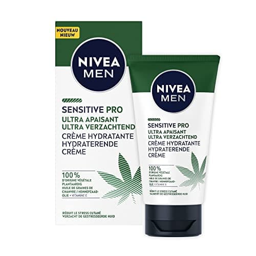 NIVEA MEN Crème hydratante visage ultra-apaisante Sensitive Pro (1 x 75 ml), Crème visage hydratante à l’Huile de Chanvre Bio, Soin homme apaisant à la formule vegan - Image 2