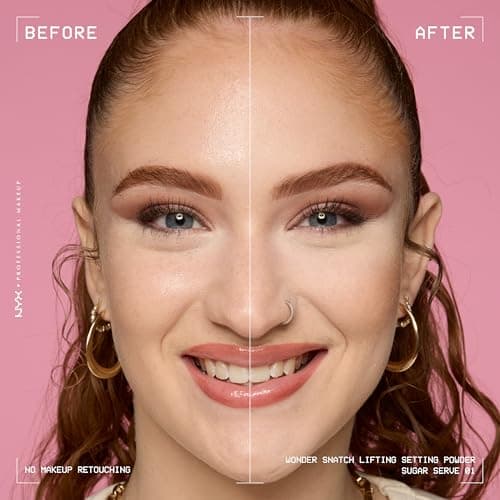 NYX Professional Makeup Wonder Snatch Powder – Poudre libre fixatrice – Fini mat doux – Tenue 16H Sans Effet plâtre – Texture Ultra-Légère – Teinte : Sugar Serve - Image 3