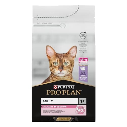 Purina PRO PLAN | Adult DELICATE DIGESTION | Complete Food for Sterilized Adult Cats | Promotes a Healthy Digestive System | Dry Food | Turkey | Bag | Pack of 6 x 1.5 kg - Image 4