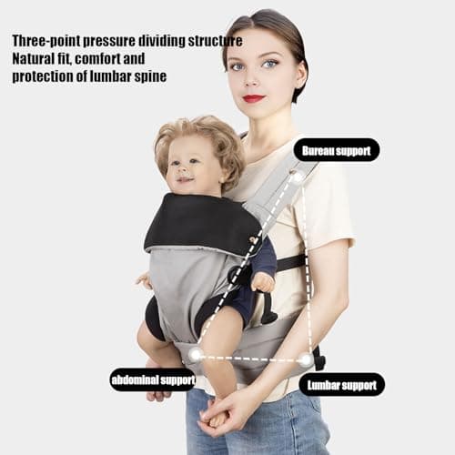 Écharpe Porte-Bébé | Équipement Léger Ajustable Et Ergonomique Pour Sorties | Sac à Dos de Randonnée Porte-Enfant - Pour Papa Maman Randonnée Voyage Avion Activités Quotidiennes Parentalité Portage - Image 6