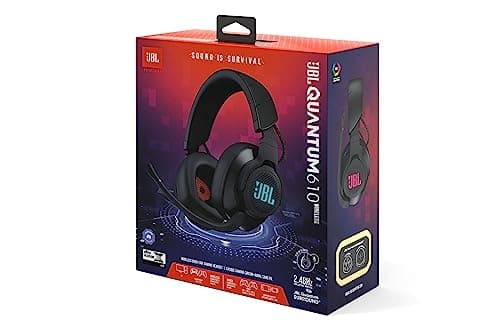 JBL Quantum 610 Over-Ear Gaming Headset - 2.4GHz Wireless and 3.5mm Jack - with Flip Up Boom Microphone and Quantum Surround Sound - Black - Image 6