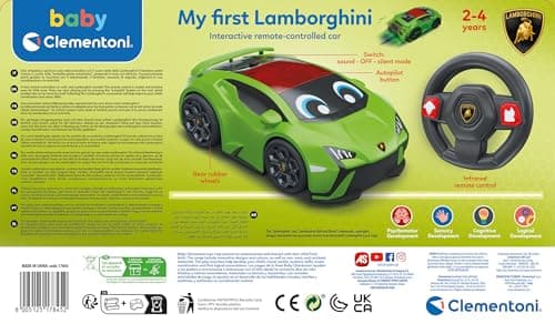Clementoni | My First Lamborghini RC Car Remote Control Baby 2-4 Years | Huracán Model | Infrared Remote Control | 3 Modes | Realistic Sounds | Motor Skills | No Screen | Gift Idea Child - Image 4
