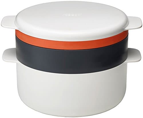 Joseph Joseph - M Cuisine - Set of 4 Stackable Microwaves - White Orange and Grey - Image 2