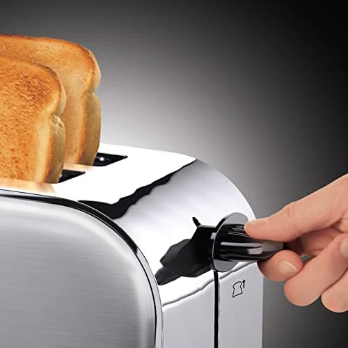 Russell Hobbs Toaster [2 Long Slots, 4 Toasts/ 2 Chopsticks Slices] Adventure Stainless Steel (Wide Slots, 6 Levels of Fast Burning, Raise, Thaw & Ware) 23610-56 - Image 4