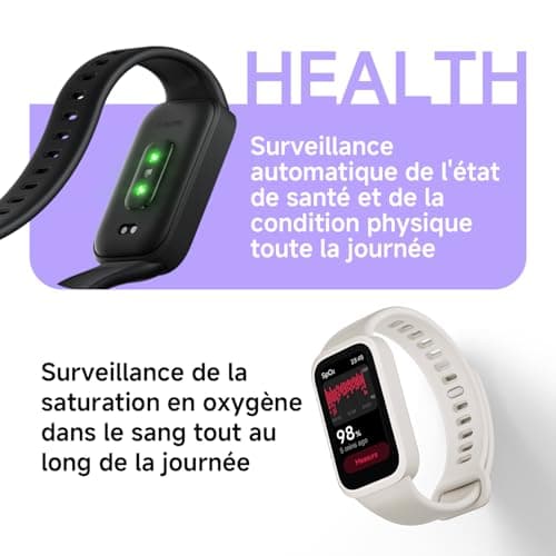 XIAOMI Smart Band 9 Active, Bracelet connecté pour Le Sport, Montre, écran TFT 37mm, taux de rafraîchissement élevé de 60 Hz, autonomie de 18 Jours,5 ATM, iOS et Android, Beige - Image 8