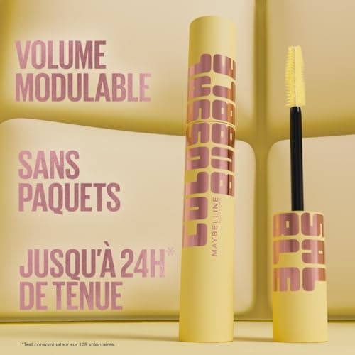 Maybelline New York - Mascara Volume Modulable - Effet Maxi - Cils Définis, Amplifiés, Séparés - Sans Paquets - Tenue Jusqu'à 24h - Colossal Bubble - Teinte : Noir - 10 ml - Image 6