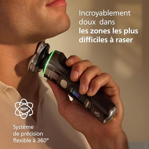 Philips Rasoir i9000 Prestige Ultra, rasoir électrique 100% étanche, technologie Skin IQ Pro, système Triple Lift & Cut, lames de précision NanoTech rotatives à 360°, 5 modes de rasage, XP9405/31 - Image 6