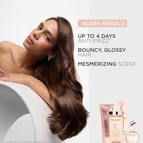 KÉRASTASE Gloss Absolu - Fondant Insta Glaze - Après-Shampoing Brillance - Cheveux Ternes - Acide Hyaluronique, Acide Glycolique et Rose Sauvage - Cheveux Longs et Sujets aux Frisottis - Image 7